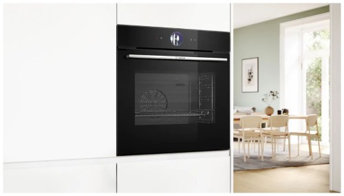 Электрический духовой шкаф Bosch HSG7361B1 Черная 71 л Гриль Пароварка Конвекция