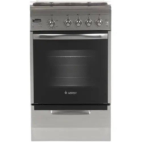 Плита для кухни 50см GEFEST 5100-03 0004 Нержавеющая сталь Духовка Газ 52л Поверхность 4 конфорки