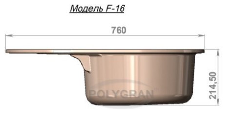 Кухонная мойка POLYGRAN F-16 Зеленый 31