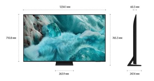 Телевизор Samsung QE55Q7F5AUXRU Q-LED 4K UHD Tizen 60 Hrz HDR10+ HDMIx3 USBx1