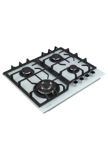 Варочная панель Macbi MBH64WFGI.V2-NM-WH Белое стекло Nano Glass 4 конфорки WOK конфорка