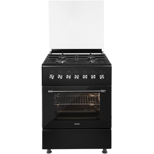 Плита для кухни 60 см NORDFROST GE 6064 B Черная 4 Конфорки Духовка Электро