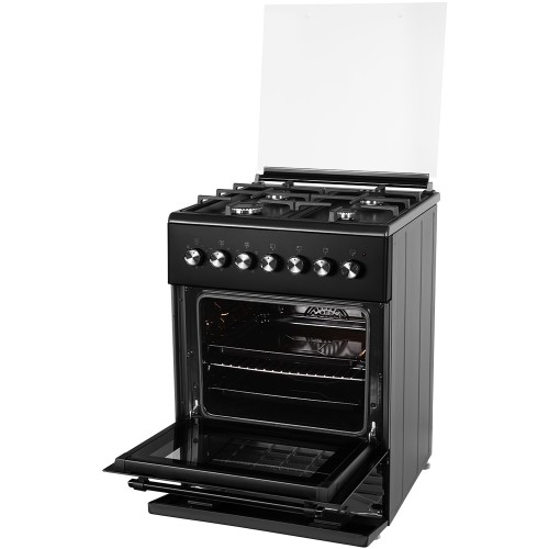 Плита для кухни 60 см NORDFROST GE 6064 B Черная 4 Конфорки Духовка Электро