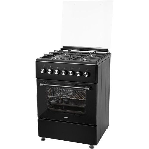Плита для кухни 60 см NORDFROST GE 6064 B Черная 4 Конфорки Духовка Электро