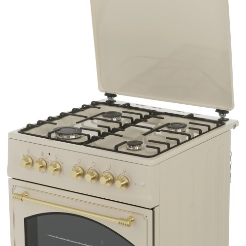Комбинированная плита MIU Granma 61S Бежевая 60см 4 конфорки Духовка электро 65 л