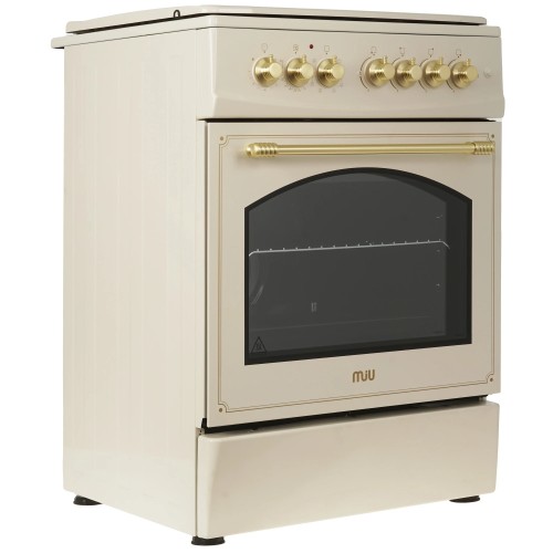Комбинированная плита MIU Granma 61S Бежевая 60см 4 конфорки Духовка электро 65 л