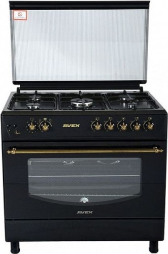 Плита для кухни варочный центр AVEX FG903B Черная 5 конфорок