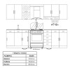 Плита для кухни 50 см Simfer F55VW04017 Белая Электрическая 4 конфорки духовка 45 л