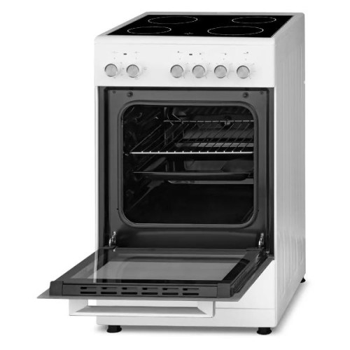 Плита для кухни 50 см Simfer F55VW04017 Белая Электрическая 4 конфорки духовка 45 л