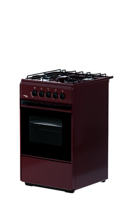 Плита для кухни 50см газовая ЛАДА NOVA RG 24040 B Коричневая Эмаль