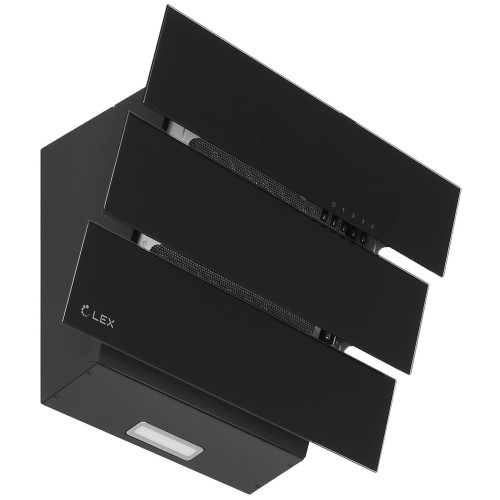 Вытяжка для кухни 60 см LEX RIO G 600 BLACK Черное Стекло 700 м3/ч