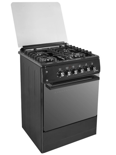 Плита для кухни 60см IDEAL L 280 4 конфорки ГК Черная Электро Духовка 65 л 