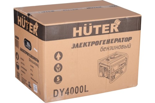 Генератор бензиновый Huter DY4000L 64/1/21 Ручной пуск 3,3 кВт IP23 1,2 л/ч