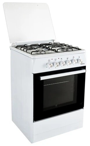 Плита для кухни 60 см IDEAL L 110 Белая 4 конфорки Духовка электро 65 л