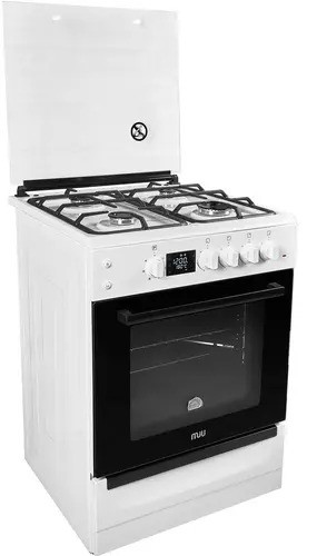 Плита для кухни 60см комбинированная MIU 6040 ЕRPDCHK белая