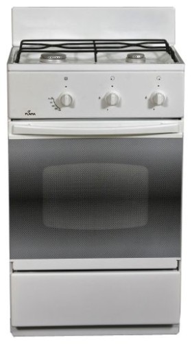 Плита для кухни FLAMA 3202W Белая 2 Кофнрки Духовка Газ 30 л