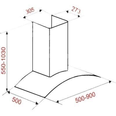 Вытяжка ATL 3388 50 Inox Нержавейка 50см 