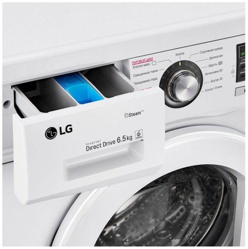 Стиральная машина LG F1296WDS0 Белая 6.5 кг 1200 об/мин