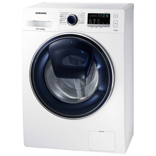 Стиральная машина узкая Samsung WW60K40G09W Белая 6кг 1000об/мин Пар Глубина 45см