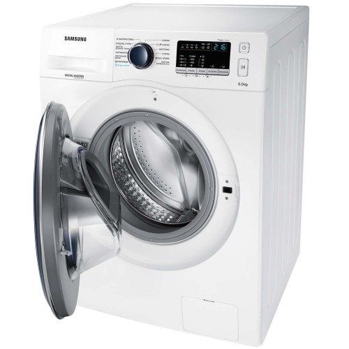 Стиральная машина узкая Samsung WW60K40G09W Белая 6кг 1000об/мин Пар Глубина 45см