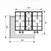 Варочная поврехность газовая LEX GVG6043C IV LIGHT БЕЛЫЙ АНТИК