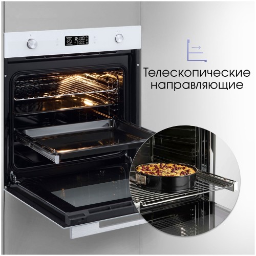 Духовой шкаф Zigmund &amp; Shtain E 171 W Белое стекло 70 л 3 кВт 