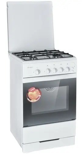 Плита лоя кузни 50 см газовая GEFEST 3200-06 Белый 4 конфорки Духовка Газ 42л