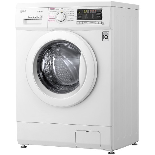 Стиральная машина LG F1296NDS0 Белая узкая 6кг 1200 об/мин Пар Steam SPA