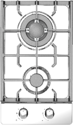 Варочная поверхность Домино MACBI MBH32WFXI.G2-SS Inox Нерж 2 конфорки WOK ГК