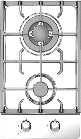 Варочная поверхность Домино MACBI MBH32WFXI.G2-SS Inox Нерж 2 конфорки WOK ГК