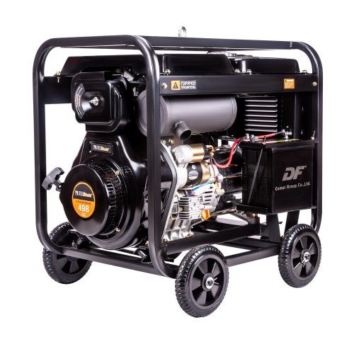 Генератор Дизельный FoxWeld Expert D6500-1 Электростартер 6,5 кВт Блок AVR 0,5 л/ч 