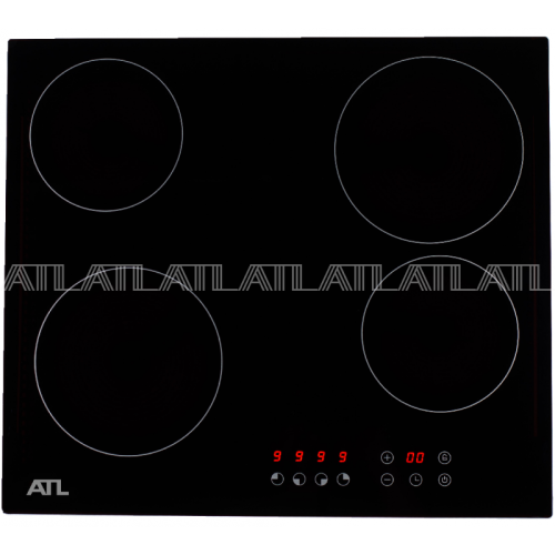 Варочная поверхность электрическая ATL 3 KRC 640 C BK Стеклокерамика Черный