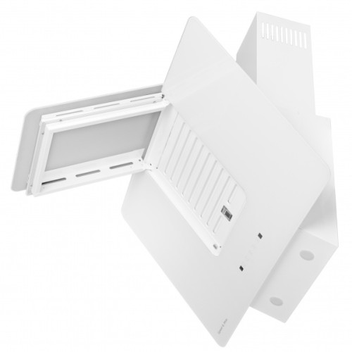 Вытяжка для кухни каминная 90 см Zigmund &amp; Shtain K 150.9 W Белая наклонная 1100 м3/час