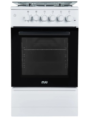 Плита для кухни комбинированная 50 см MIU 5010 ERP ГК LUX Белый 4 конфорки духовка електро 53 л