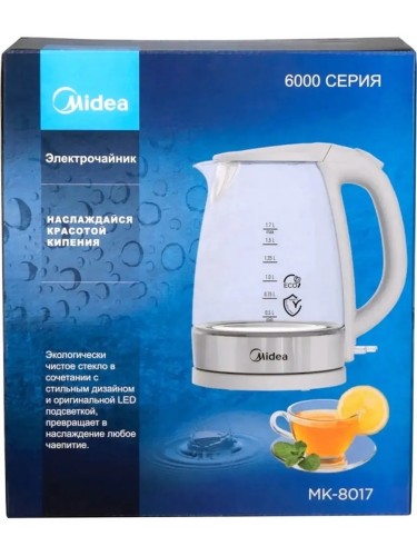 Чайник электрический Midea MK-8017 Белый 1,5 л 2,2 кВт