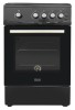 Плита для кухни 50 см комбинированная MIU UNO 51S Черная Духовка Электро