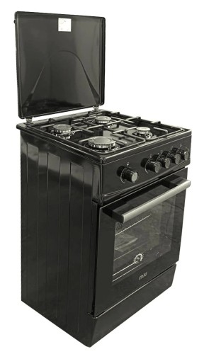 Плита для кухни 50 см комбинированная MIU UNO 51S Черная Духовка Электро
