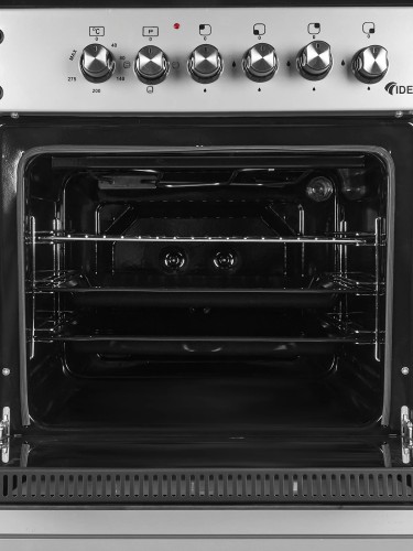 Плита для кухни 60см IDEAL L 155 Серая 4 конфорки ГК Духовка 65 л электро конвекция