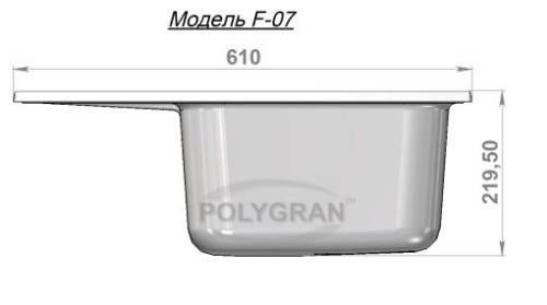 Кухонная мойка POLYGRAN F-07 Хлопок 331