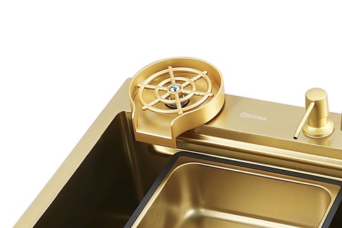 Мойка для кухни ARONA ARS 680.460 SET 2 GOLD Золото нержавеющая сталь c pvd-покрытием