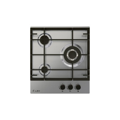 Варочная панель газовая LEX GVS 435 IX Нержавейка 3 конфорки 45см