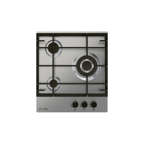 Варочная панель газовая LEX GVS 435 IX Нержавейка 3 конфорки 45см