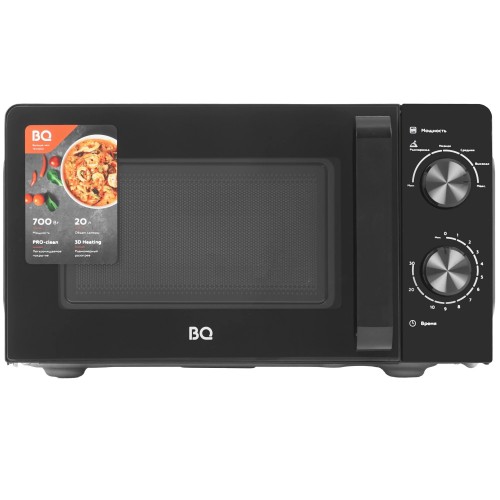 Микроволновая печь СВЧ BQ MWO 20004SM/W черная 20 л 700 Вт