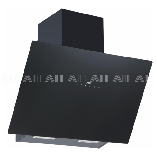 Вытяжка каминная ATL 3488 F LCD 60 black Черное Стекло