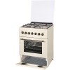 Плита для кухни NORDFROST GE6064YR 60см Бежевый 4 Газ Конфорки Электродуховка 63л