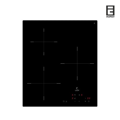 Варочная панель Lex EVI 430A BL Стеклокерамика 3 конфорки Индукционная