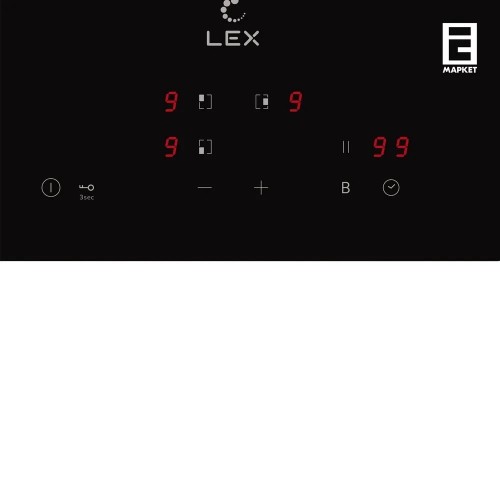 Варочная панель Lex EVI 430A BL Стеклокерамика 3 конфорки Индукционная
