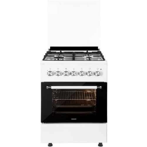 Плита для кухни NORDFROST GE6064W 60см Белая 4 Газ Конфорки Электродуховка 63л