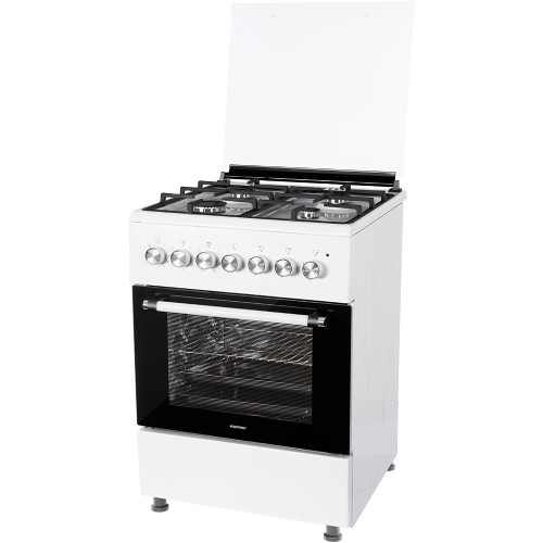 Плита для кухни NORDFROST GE6064W 60см Белая 4 Газ Конфорки Электродуховка 63л