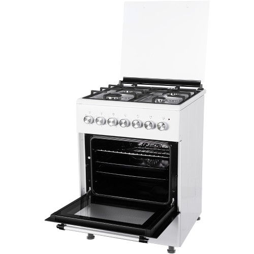 Плита для кухни NORDFROST GE6064W 60см Белая 4 Газ Конфорки Электродуховка 63л